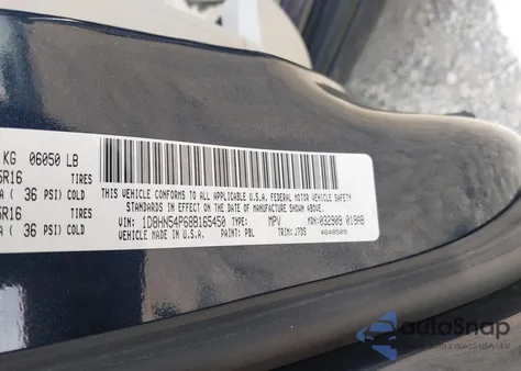 2008 Dodge Grand Caravan Sxt from USA, damaged, VIN 1D8HN54P68B165450